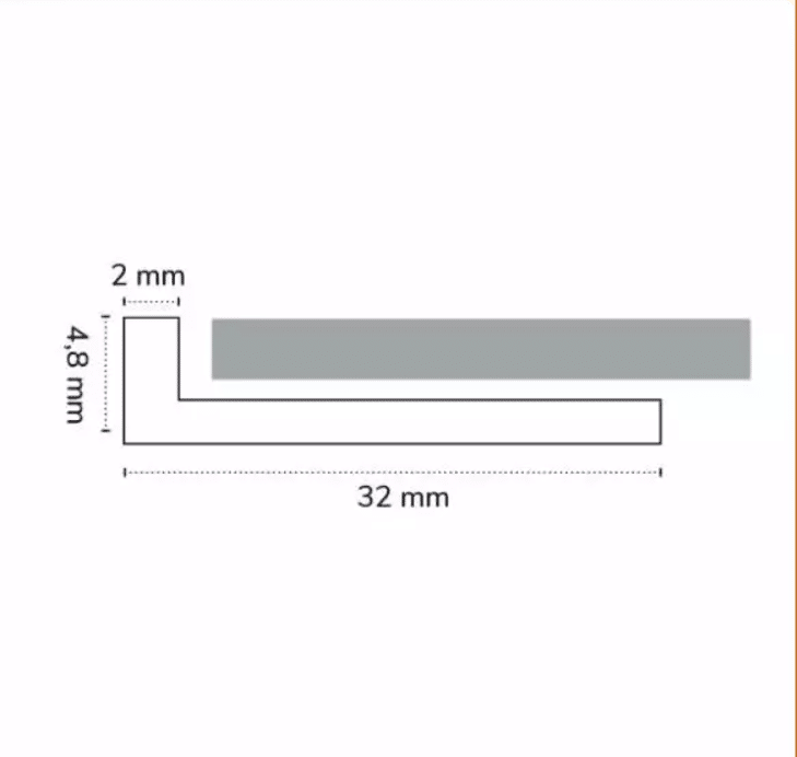 Profilé finition de bord 250cm