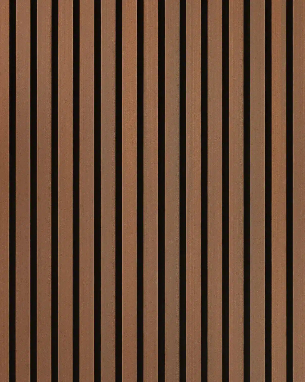 Panneau acoustique en métal Antique Rubbed Copper, vue rapprochée de la surface