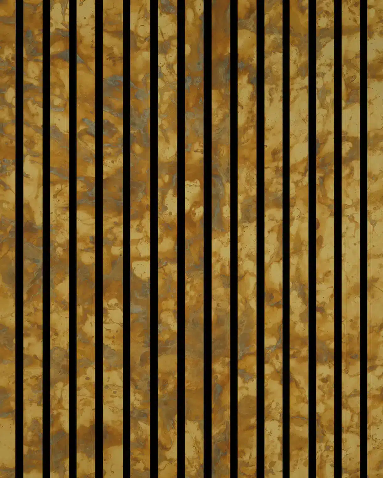 Panneau acoustique en métal Brass Plain Antique, vue rapprochée de la surface