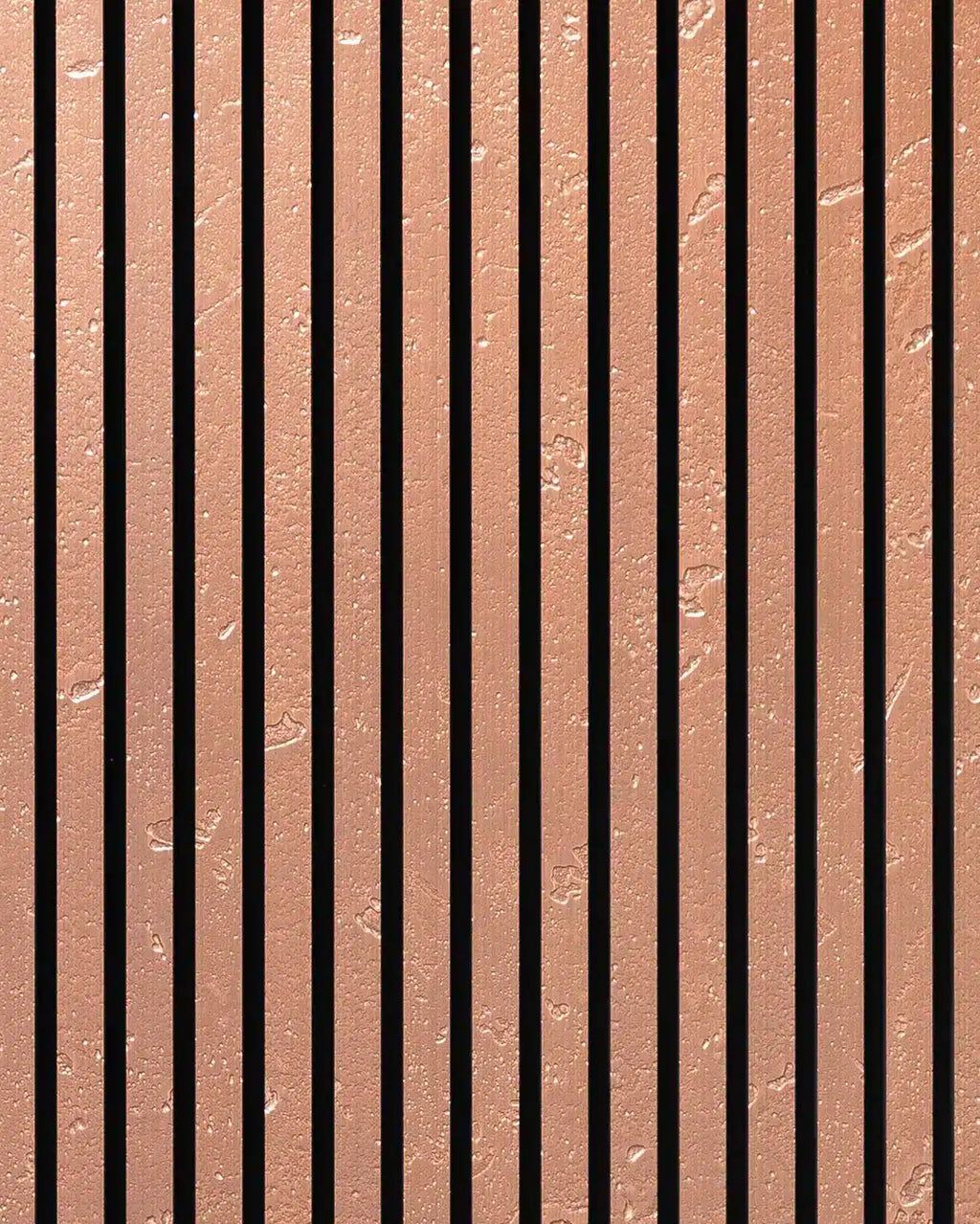Panneau acoustique en métal Copper Moon Light, vue rapprochée de la surface