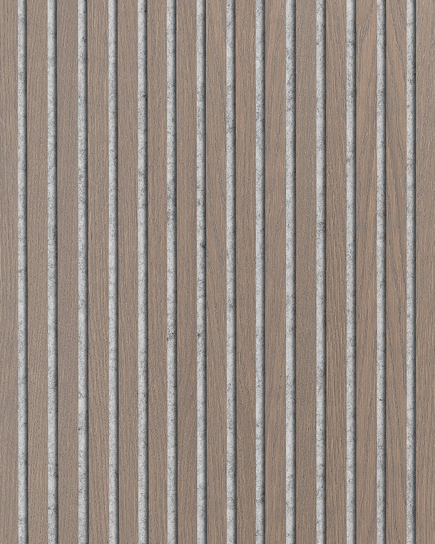 Chêne - Laqué Gris-brun - panneaux acoustiques en bois