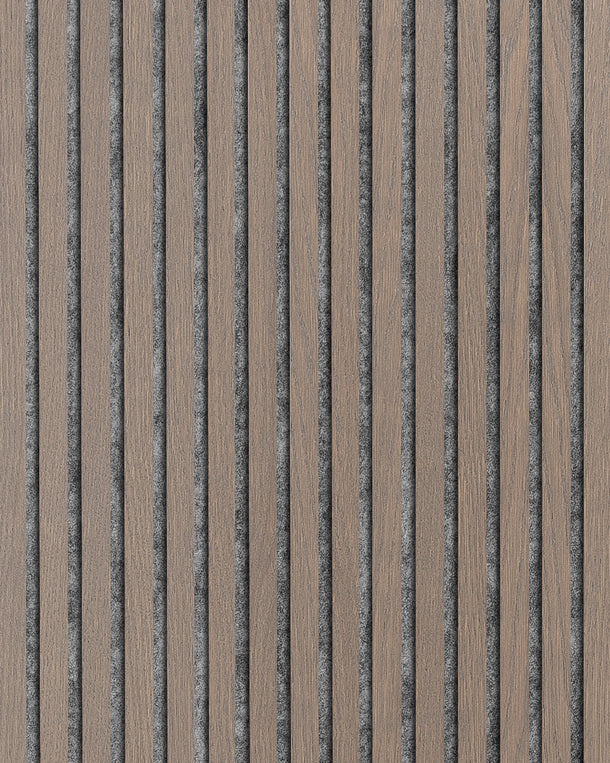 Chêne - Laqué Gris-brun - panneaux acoustiques en bois