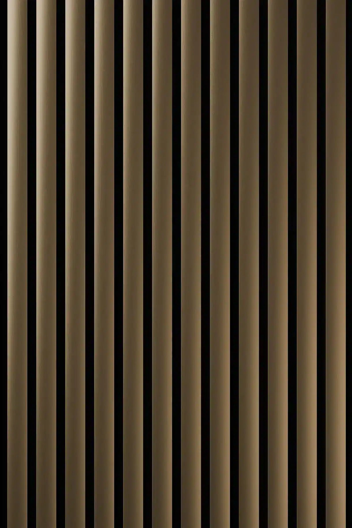 Panneau acoustique en métal Plain Polished Goldtone, vue rapprochée de la surface