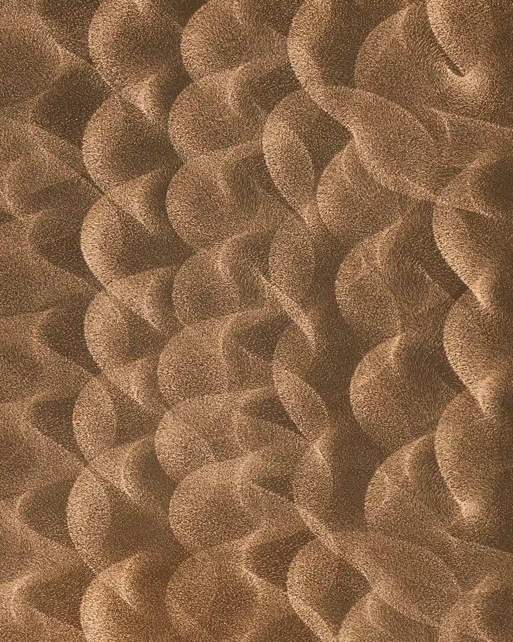 Panneau design en métal Copper Crush, vue rapprochée de la surface