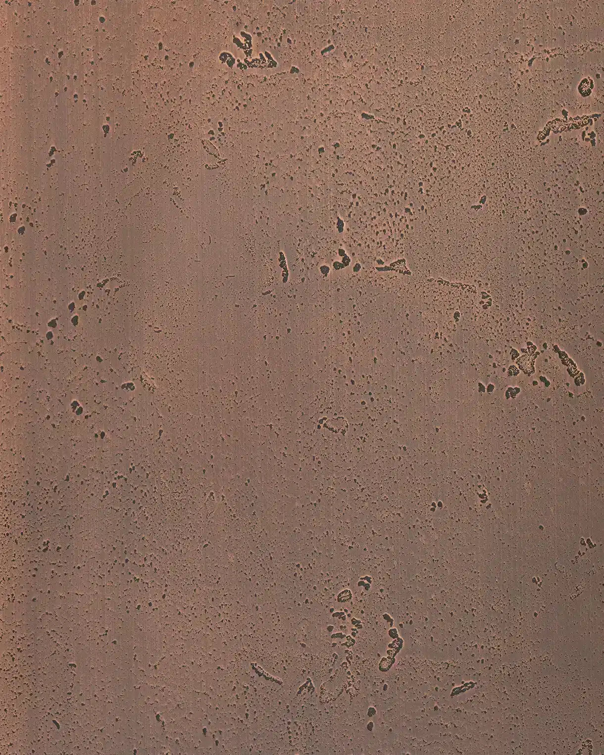 Panneau design en métal Copper Moon Dark, vue rapprochée de la surface