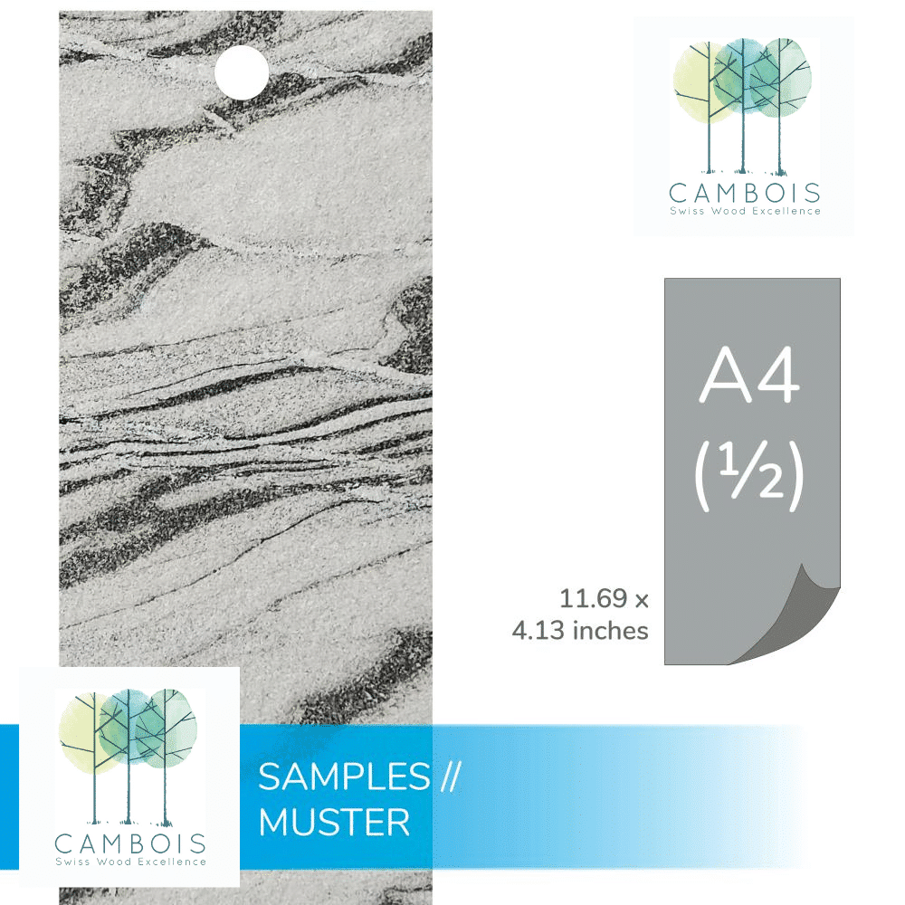 Échantillon de placage de pierre naturelle Mystic White – Cambois