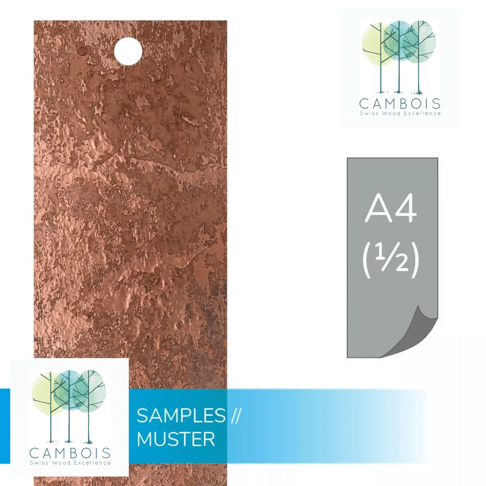 Échantillon de placage de pierre effet métallique Copper – Cambois